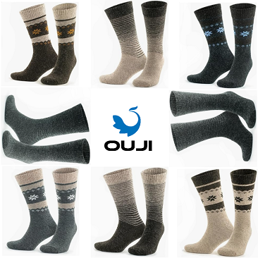 merino wool blended crew socks